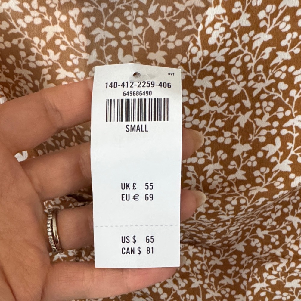 Brown Floral V-Neck Long-Sleeve Top - Picture 3 of 7